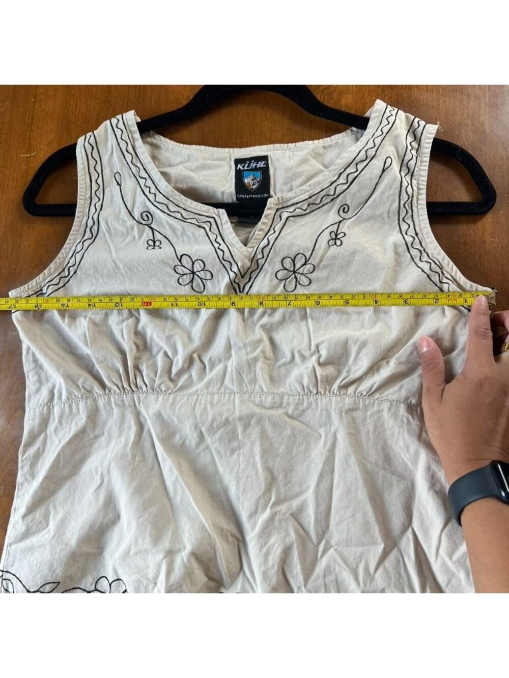 KÜHL Women's Cream and Tan Blouse - Picture 5 of 8